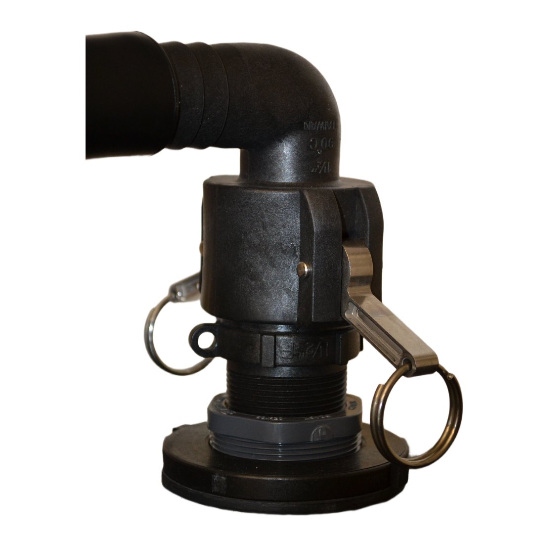 Adapter 1-1/2" Hose to 2" Male Pipe With 90° Elbow